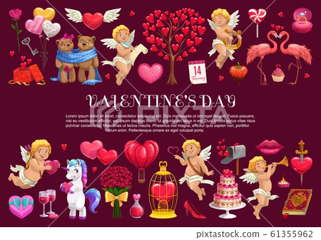 Valentines Day gifts, hearts and Cupids Valentines Day gifts, hearts and Cupids 61355962