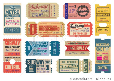Subway, underground and metro tickets 61355964