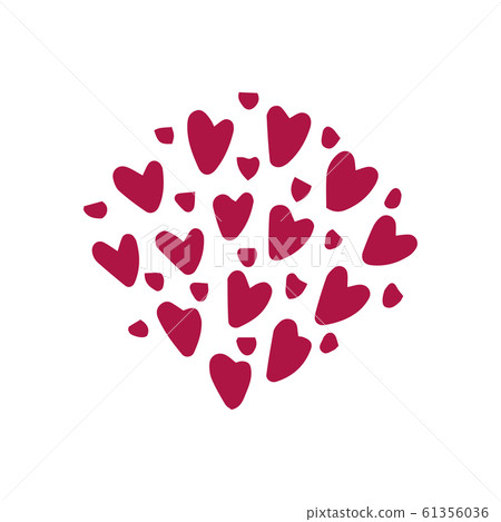 Cloud of the red hearts. Cloud of the red hearts. 61356036