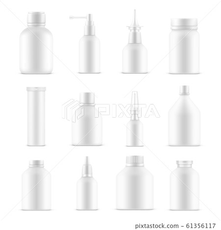 Blank bottles or empty cosmetic product containers 61356117