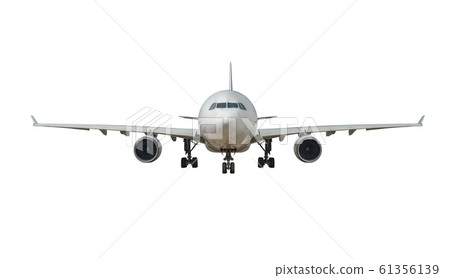 white passenger airliner on white background white passenger airliner on white background 61356139