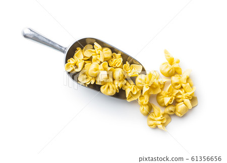 Italian stuffed pasta. Sacchettini pasta. Italian stuffed pasta. Sacchettini pasta. 61356656