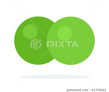 Two grape berries flat isolated Two grape berries flat isolated 61356882