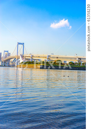 Rainbow bridge dyed in the sunset [Tokyo] 61358230