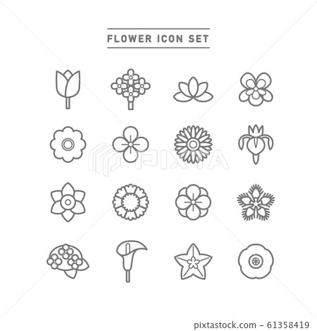 矢量 花朵 花 61358419
