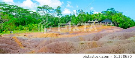 Seven Coloured Earths in Chamarel, Mauritius Island, Indian Ocean Seven Coloured Earths in Chamarel, Mauritius Island, Indian Ocean 61358680