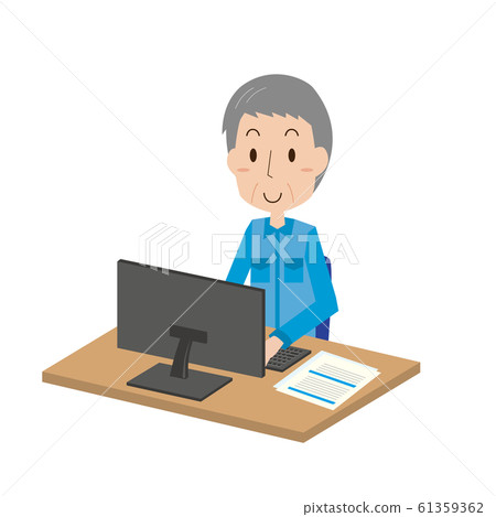 Senior, Senior, Middle-aged, Male, Worker, Workwear, Office work 61359362