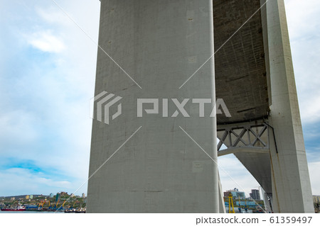 Vladivostok, Russia - May 07, 2019: The bridge Vladivostok, Russia - May 07, 2019: The bridge 61359497