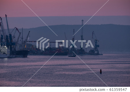 Vladivostok, Russia - Jan 09, 2020: View of the Vladivostok, Russia - Jan 09, 2020: View of the 61359547