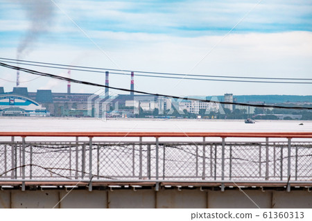 Khabarovsk, Russia - Aug 21, 2019: Flood on the 61360313