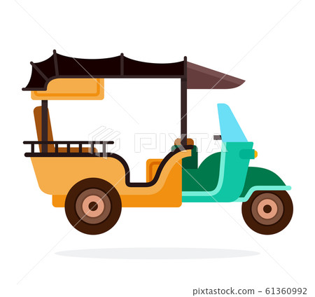 Tuk -Tuks taxi vector flat isolated Tuk -Tuks taxi vector flat isolated 61360992