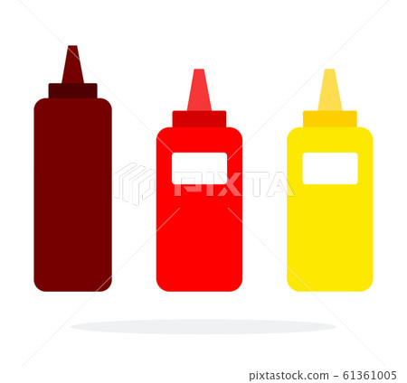 Plastic Sauce dispenser for ketchup and mustard vector flat isolated Plastic Sauce dispenser for ketchup and mustard vector flat isolated 61361005