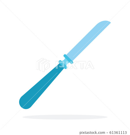 Knife vector flat material design isolated object on white background. Knife vector flat material design isolated object on white background. 61361113
