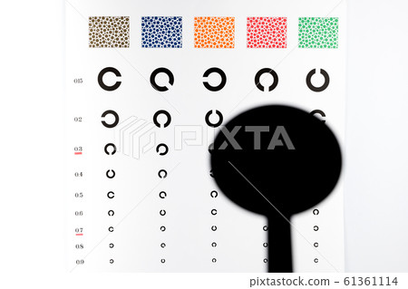 Visual acuity test table Landolt Visual acuity test table Landolt 61361114