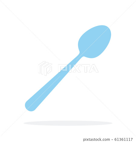 Spoon vector flat material design isolated... - Stock Illustration ...