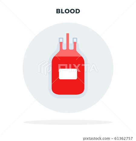 Blood for transfusion vector icon flat isolated 61362757