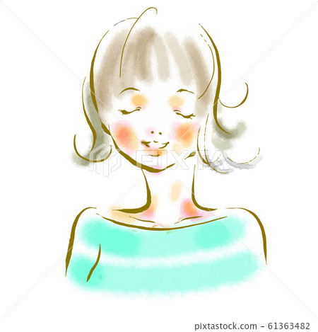 Woman self-esteem watercolor 61363482