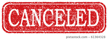 Business stamp illustration / CANCELED (canceled) 61364328