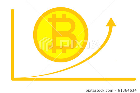 Digital bitcoin cryptocurrency. Virtual money.  61364634