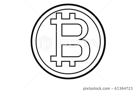 Vector simple black bitcoin icon on white - Stock Illustration ...