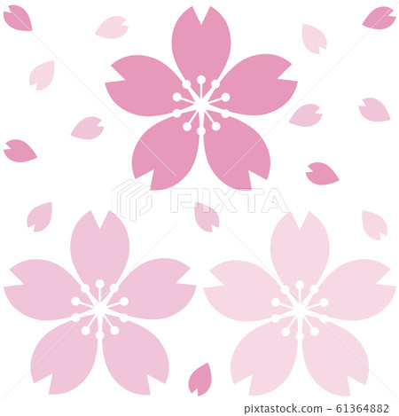 Cherry blossoms cherry blossom spring cherry blossom viewing simple set variation Cherry blossoms cherry blossom spring cherry blossom viewing simple set variation 61364882