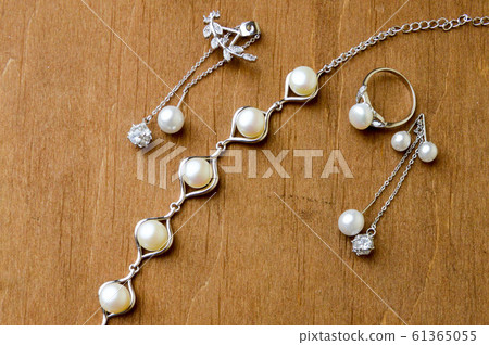 Beautiful rings, necklaces, earrings, jewelry  61365055
