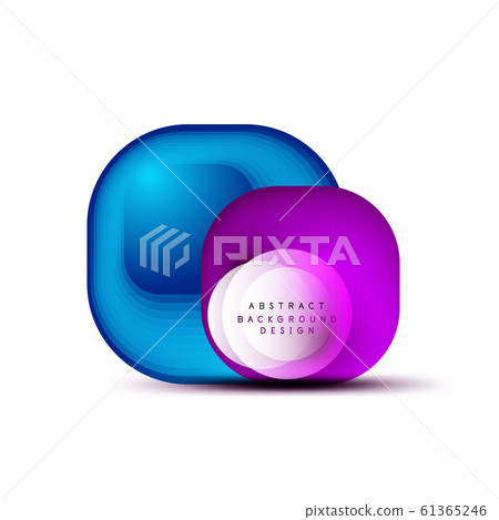 Square geometric banners with 3d smooth blend effect. Digital technology trendy icon design. Vector Illustration For Wallpaper, Banner, Background, Card, Book Illustration, landing page Square geometric banners with 3d smooth blend effect. Digital technology trendy icon design. Vector Illustration For Wallpaper, Banner, Background, Card, Book Illustration, landing page 61365246