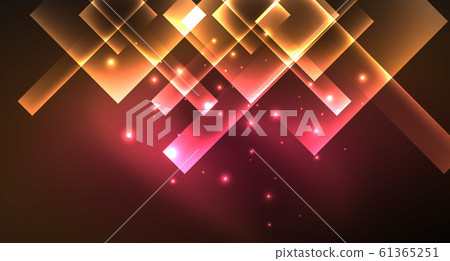 Shiny Neon Design Square Shape Abstract Stock Illustration