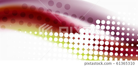 Trendy abstract wave blur pattern, multicolored lines on white background for wallpaper design. Colorful background vector. Creative vector element. 61365310