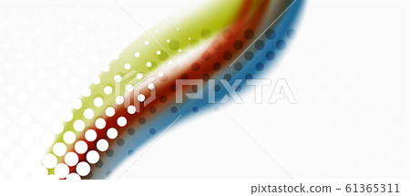 Line wave art illustration on light backdrop. Vector abstract design banner template. Business template 61365311