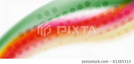 Trendy abstract wave blur pattern, multicolored lines on white background for wallpaper design. Colorful background vector. Creative vector element. 61365313