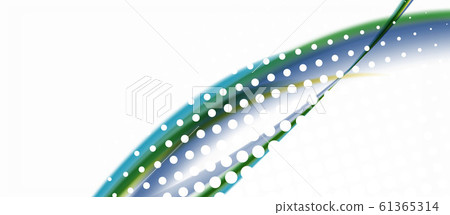 Line wave art illustration on light backdrop. Vector abstract design banner template. Business template 61365314