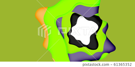 Abstract cut out abstract waves for web design. Color geometric pattern. Vector abstract geometric dynamic pattern frame Abstract cut out abstract waves for web design. Color geometric pattern. Vector abstract geometric dynamic pattern frame 61365352