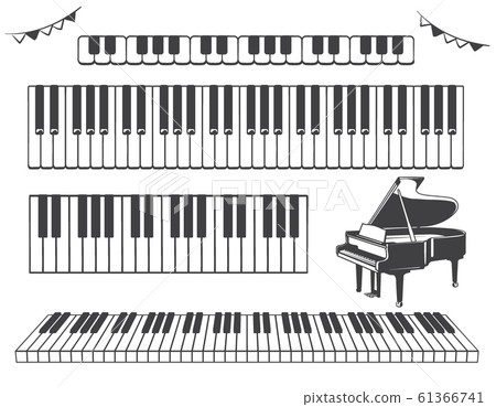 Piano, keyboard material illustration Piano, keyboard material illustration 61366741