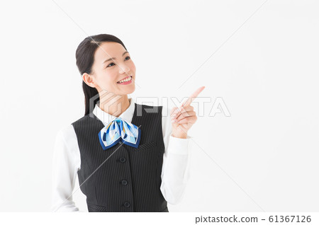 穿制服的女人（白色背景） 61367126