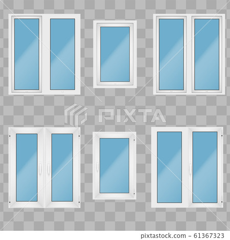 Set of Plastic PVC windows Set of Plastic PVC windows 61367323