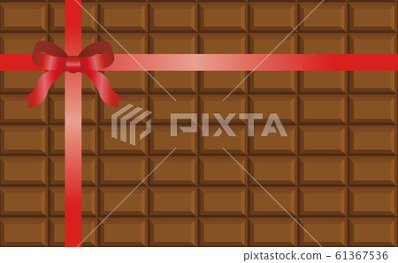Valentine gift plate chocolate milk chocolate ribbon copy space background 61367536
