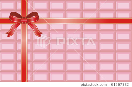 Valentine Gift Board Chocolate Ruby Chocolate Ribbon Copy Space Background Valentine Gift Board Chocolate Ruby Chocolate Ribbon Copy Space Background 61367582