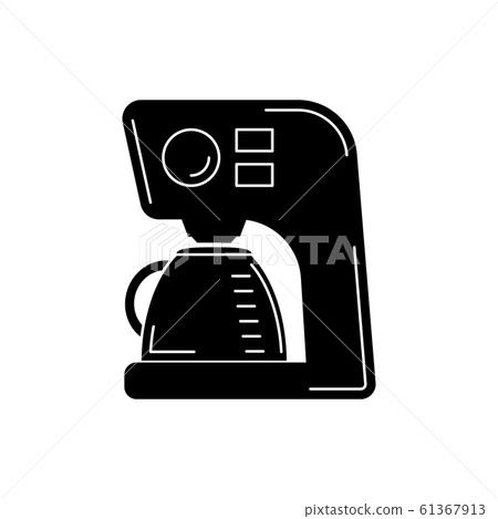 coffee machine silhouette. kitchen tool illustration for design and web. 61367913