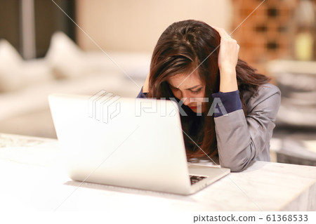 beautiful businesswoman with glasses got stress beautiful businesswoman with glasses got stress 61368533