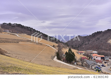 Winter landscape in Anbandongi, Gangwon-do 61369140