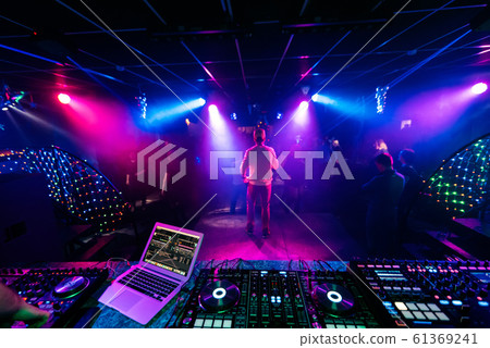 professional equipment for mixing music at a party 61369241