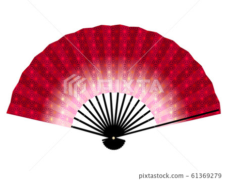 Folding fan spring spring hemp leaf icon 61369279