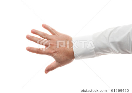 Man hands gesture isolated on white background. Man hands gesture isolated on white background. 61369430