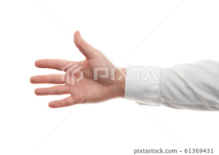 Man hands gesture isolated on white background. Man hands gesture isolated on white background. 61369431