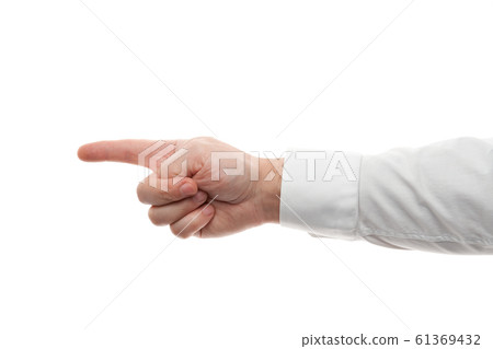 Man hands, pointing gesture isolated on white Man hands, pointing gesture isolated on white 61369432