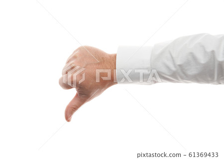 Man hands, bad or dislike gesture isolated on Man hands, bad or dislike gesture isolated on 61369433