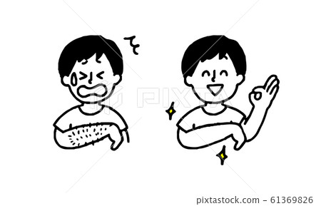 A Man Who Removes Arm Hair Simple Stock Illustration 61369826