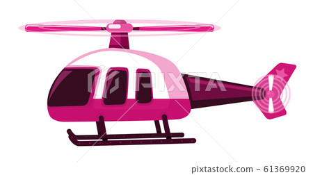 Isolated helicopter in pink color 61369920