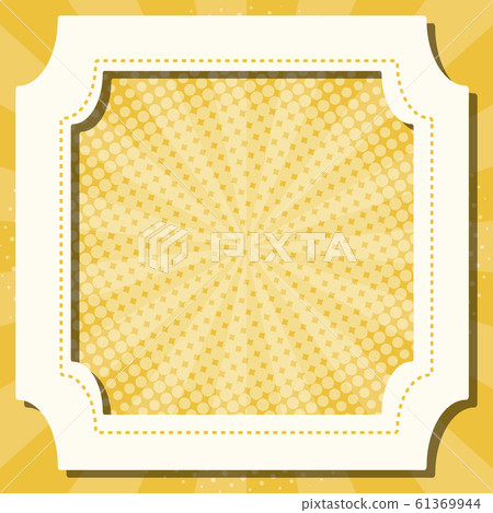Yellow background template with frame - Stock Illustration [61369944 ...